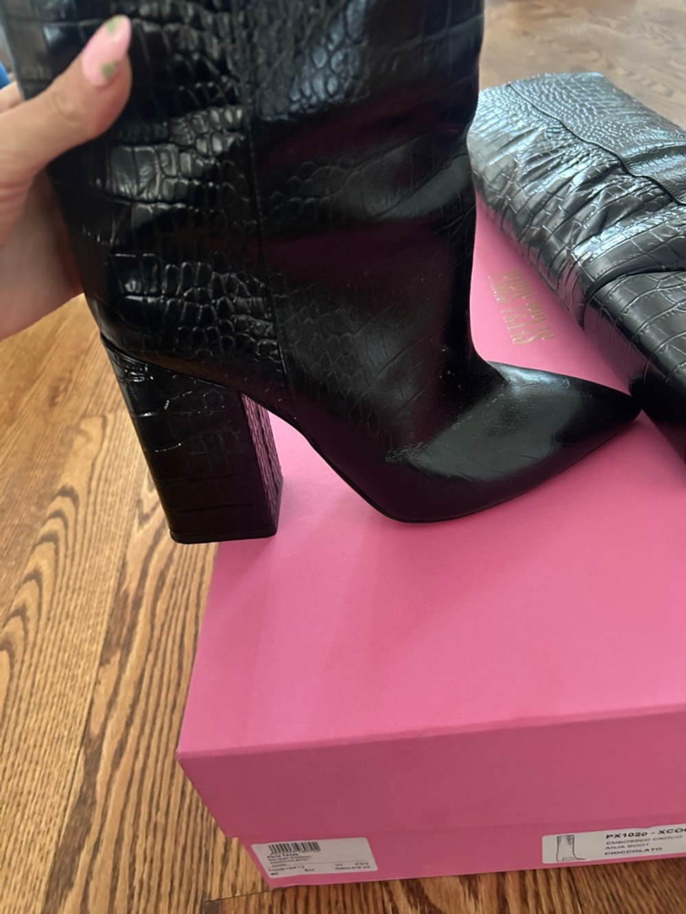 Paris Texas Embossed Croco Anja Boot - Black - Picture 11 of 15